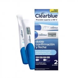 CLEARBLUE DOBLE PRUEBA EMBARAZO ULTRATEMPRANA Y CON INDICADOR DE SEMANAS