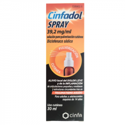 CINFADOL SPRAY 39,2 MGML SOLUCIÓN PARA PULVERIZACIÓN CUTÁNEA