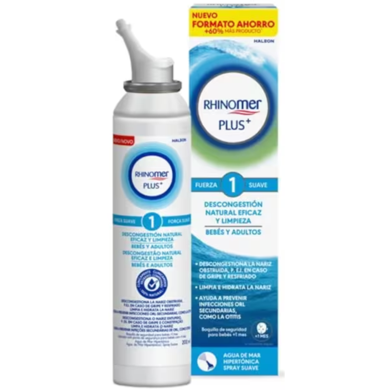 RHINOMER PLUS + FUERZA 1 SUAVE LIMPIEZA NASAL RHINOMER PLUS + FUERZA 1 SUAVE LIMPIEZA NASAL