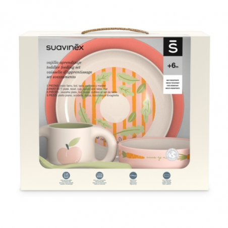SUAVINEX VAJILLA PARA BEBÉS DE APRENDIZAJE 5 PIEZAS