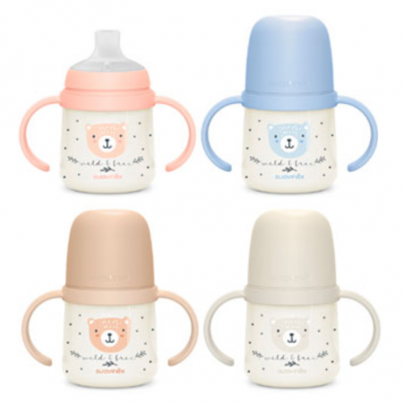 SUAVINEX BIBERÓN NIGHT & DAY CON ASAS Y BOQUILLA SILICONA +4 MESES 150ML