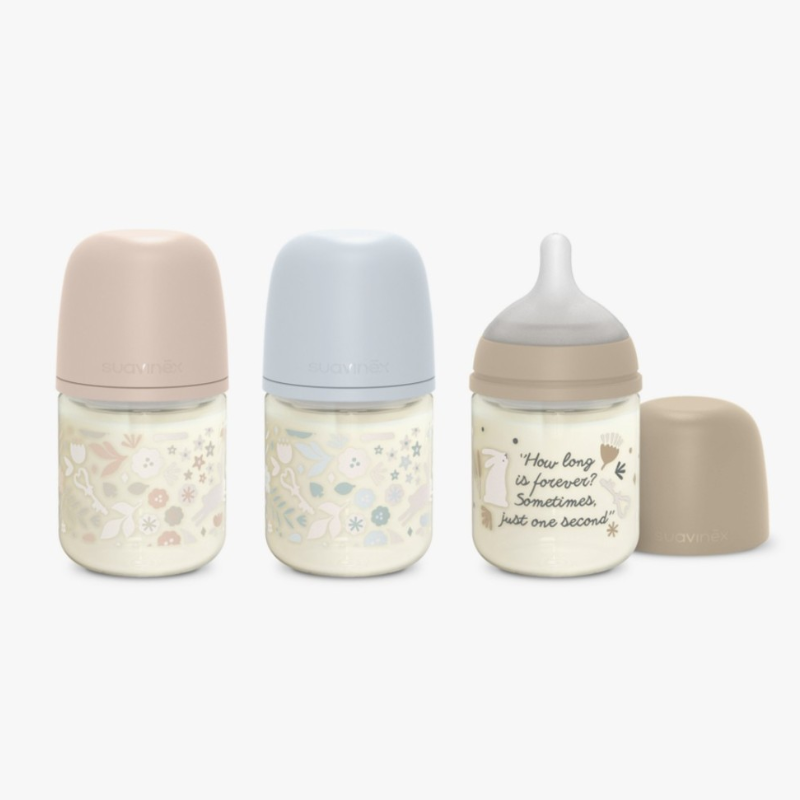 SUAVINEX PREMIUM BIBERÓN VIDRIO SILICONA FISIOLÓGICO SX PRO FLUJO S 120ML