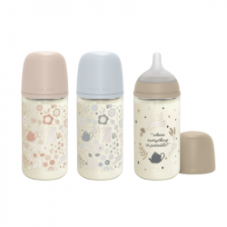 SUAVINEX SELECTION BIBERÓN VIDRIO SILICONA FISIOLÓGICO SX PRO FLUJO M 240ML