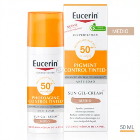 EUCERIN SUN PHOTOAGING CONTROL TINTED GEL CREME SPF50+ 50ML