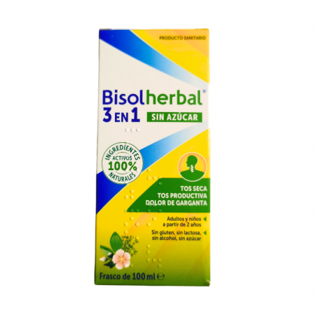 BISOLHERBAL 3 EN 1 JARABE SIN AZÚCAR 100ML