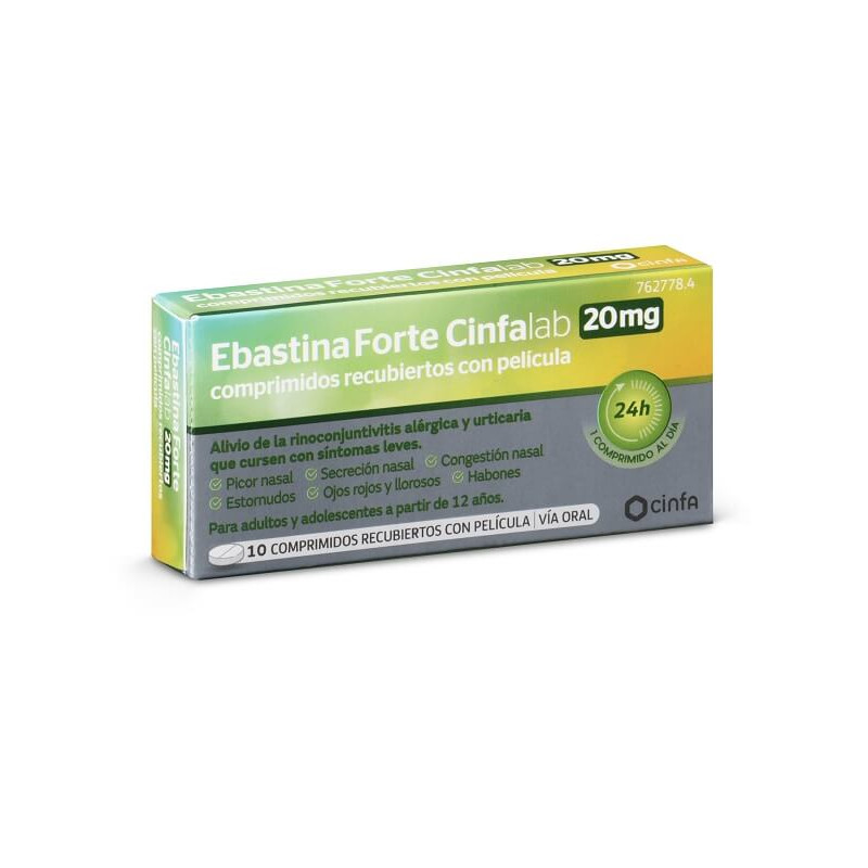 EBASTINA FORTE CINFALAB 20 MG COMPRIMIDOS RECUBIERTOS CON PELÍCULA