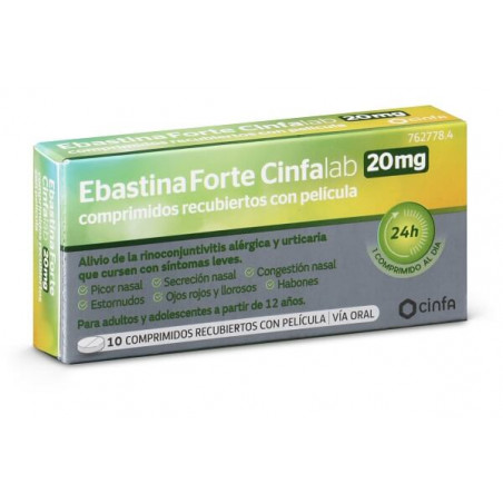 EBASTINA FORTE CINFALAB 20 MG COMPRIMIDOS RECUBIERTOS CON PELÍCULA