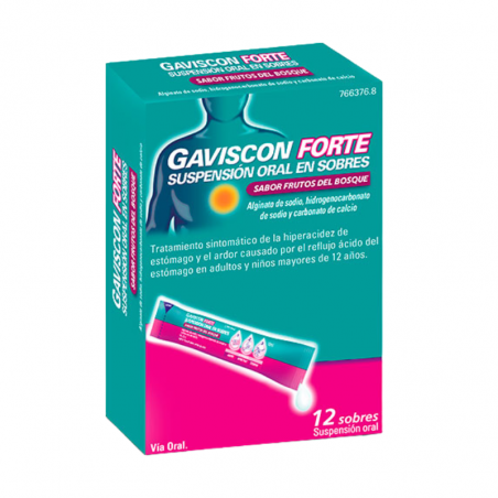 GAVISCON FORTE SUSPENSION ORAL EN SOBRES SABOR FRUTOS DEL BOSQUE