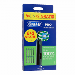 ORAL B RECAMBIO PRO CROSS ACTION NEGRO 6U + 2U GRATIS