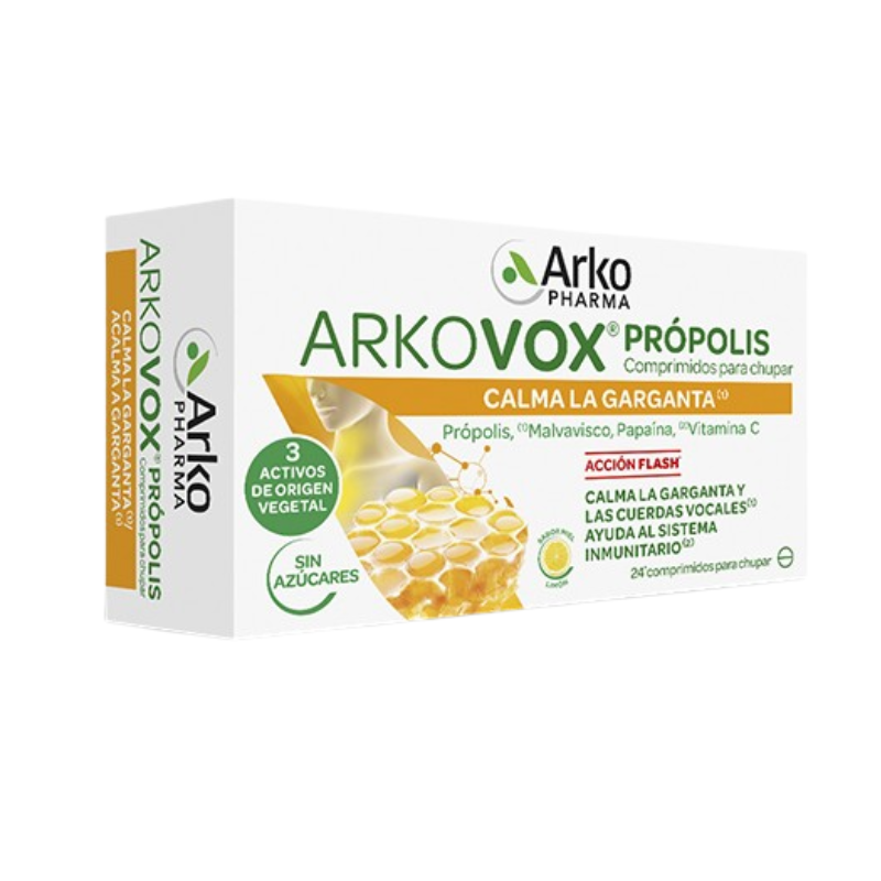 ARKOVOX PROPOLIS + VITAMINA C MIEL Y LIMON 24 COMPRIMIDOS