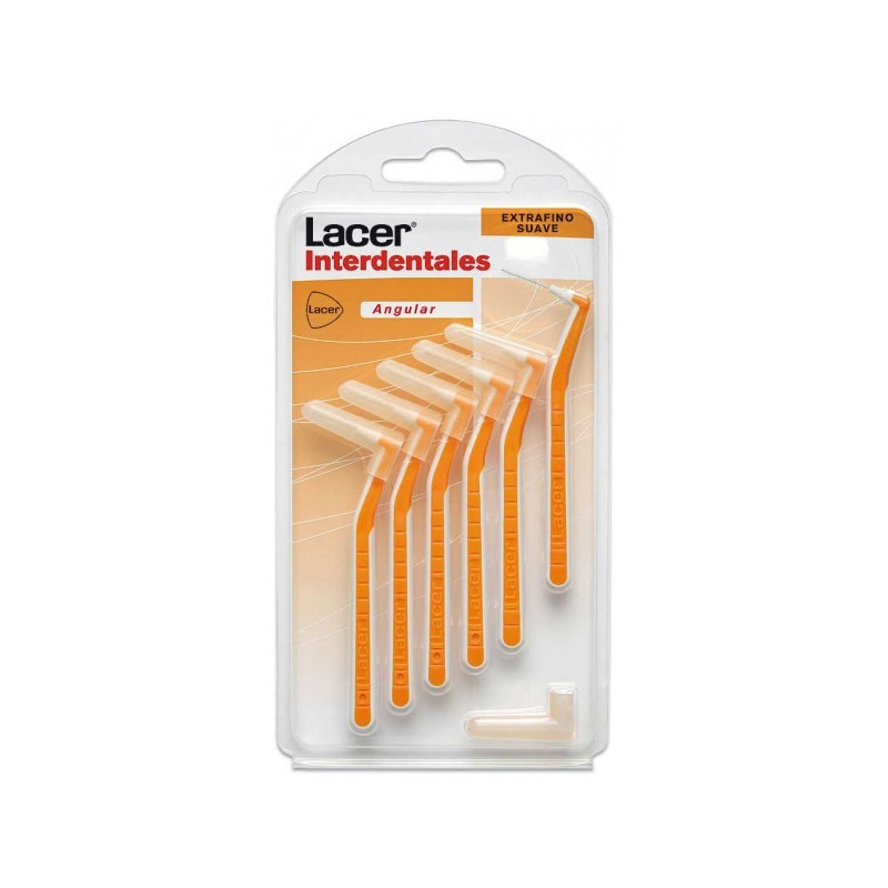 CEPILLO LACER INTERDENTAL EXTRAFINO SUAVE ANGULAR 6 UNIDADES            