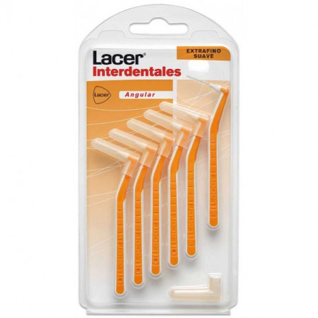 CEPILLO LACER INTERDENTAL EXTRAFINO SUAVE ANGULAR 6 UNIDADES            