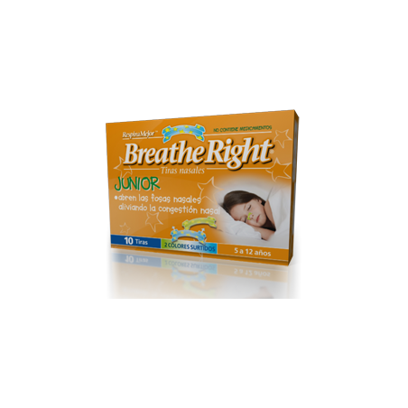 TIRA NASAL BREATH RIGHT JUNIOR NIÑOS 10 U TIRA NASAL BREATH RIGHT JUNIOR NIÑOS 10 U