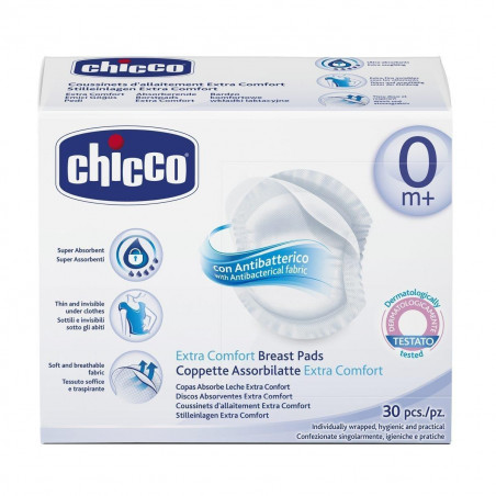 CHICCO DISCOS ABSORBENTES ANTIBACTERIAS 30 UNIDADES CHICCO DISCOS ABSORBENTES ANTIBACTERIAS 30 UNIDADES