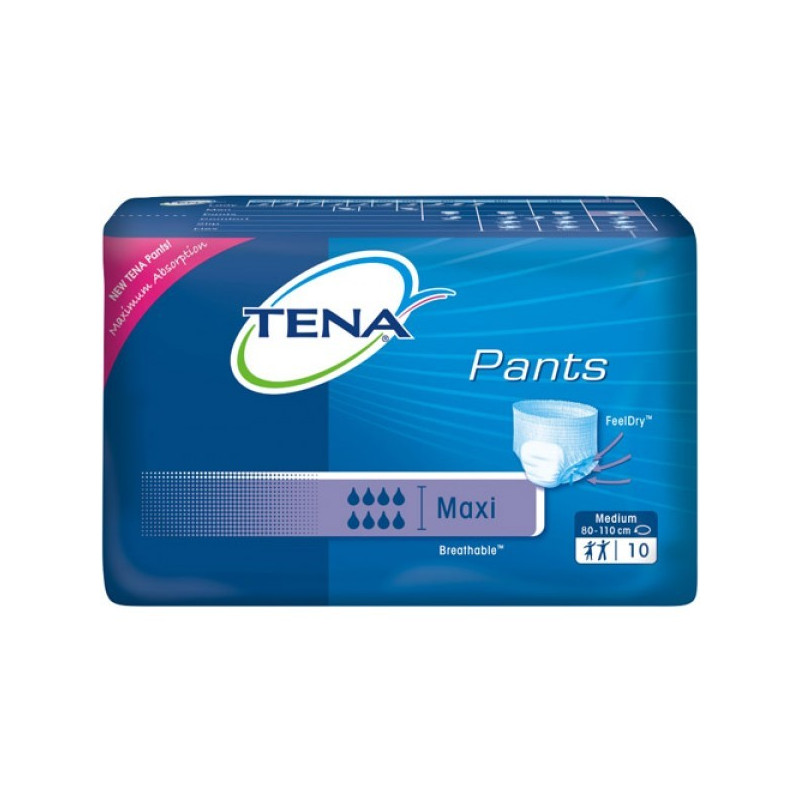 TENA PANTS MAXI MEDIANO 10 UN