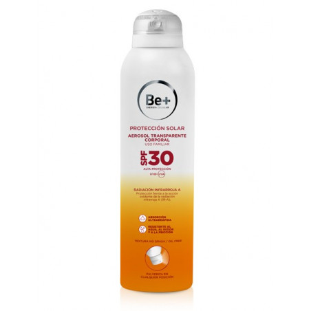 BE+ AEROSOL CORPORAL TRANSPARENTE PROTECTOR SOLAR 30+ BE+ AEROSOL CORPORAL TRANSPARENTE PROTECTOR SOLAR 30+