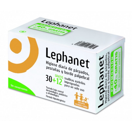 LEPHANET TOALLITAS 30U + 12 GRATIS LEPHANET TOALLITAS 30U + 12 GRATIS