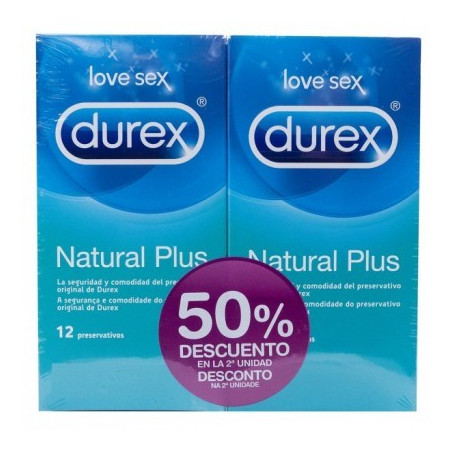 DUREX NATURAL PLUS DUPLO 2X12 U DUREX NATURAL PLUS DUPLO 2X12 U
