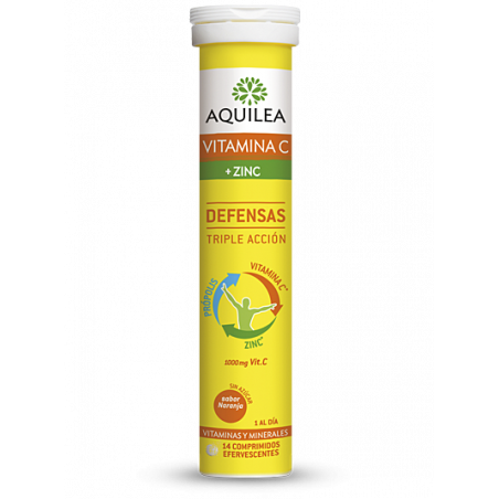 AQUILEA VITAMINA C + ZINC 14 COMPRIMIDOS EFERVESCENTES AQUILEA VITAMINA C + ZINC 14 COMPRIMIDOS EFERVESCENTES