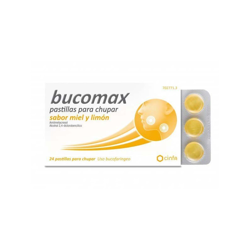 BUCOMAX PASTILLAS PARA CHUPAR SABOR MIEL Y LIMON