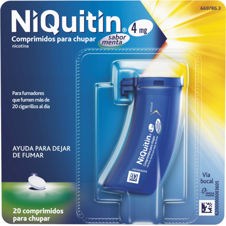 NIQUITIN 4 mg COMPRIMIDOS PARA CHUPAR SABOR MENTA NIQUITIN 4 mg COMPRIMIDOS PARA CHUPAR SABOR MENTA