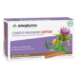 ARKOFLUIDO CARDO MARIANO DETOX 20 AMPOLLAS 