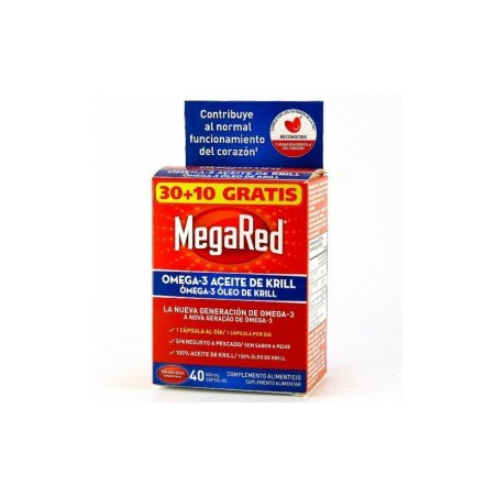 MEGARED OMEGA 3 30 CAPSULAS + 10 GRATIS MEGARED OMEGA 3 30 CAPSULAS + 10 GRATIS