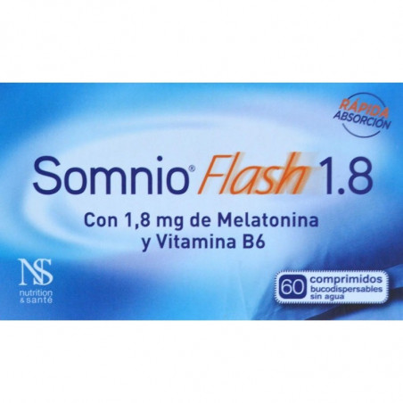 SOMNIO FLASH MELATONINA 1,8mg 60 COMPRIMIDOS SOMNIO FLASH MELATONINA 1,8mg 60 COMPRIMIDOS