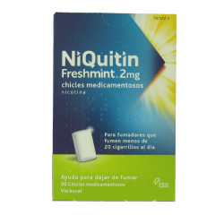 NIQUITIN FRESHMINT 2 mg CHICLES MEDICAMENTOSOS