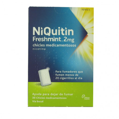 NIQUITIN FRESHMINT 2 mg CHICLES MEDICAMENTOSOS