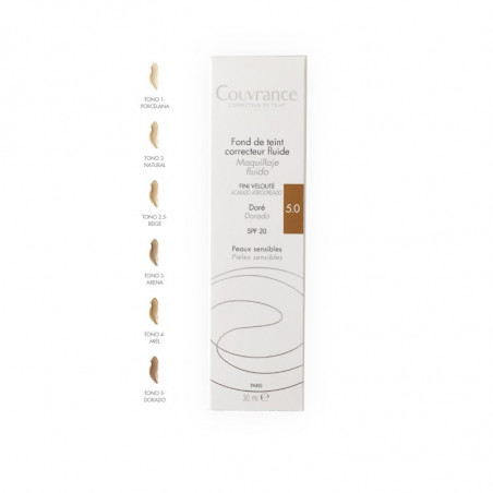 AVENE COUVRANCE MAQUILLAJE FLUIDO COLOR 05 DORADO 30ML