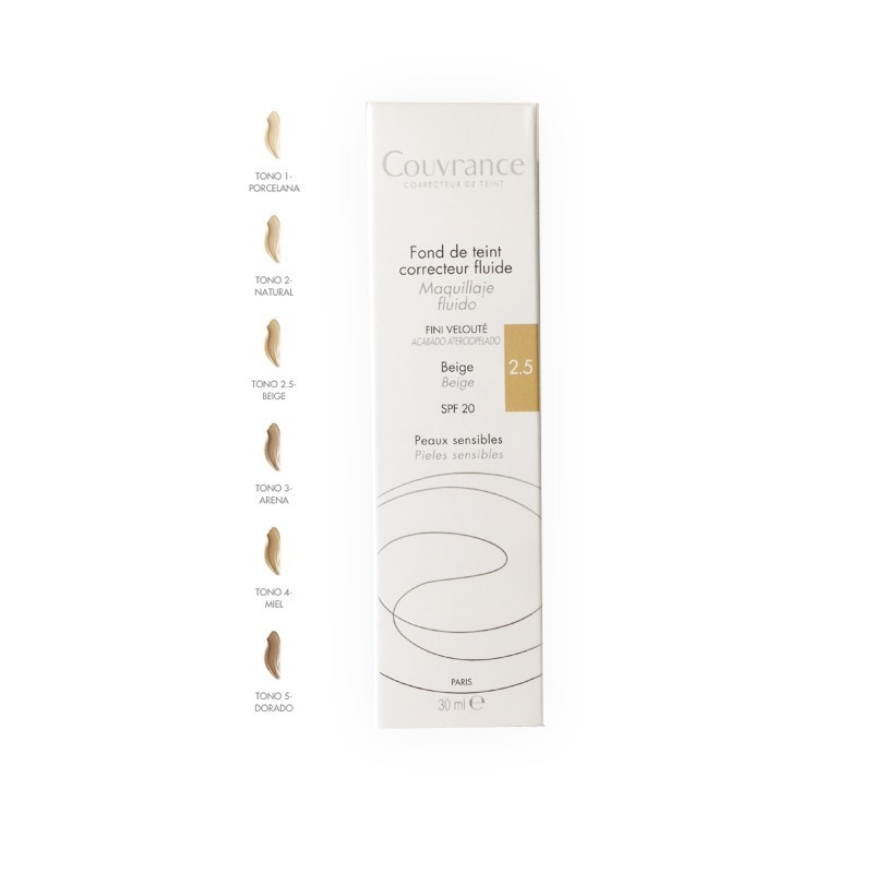 AVENE COUVRANCE MAQUILLAJE FLUIDO COLOR 2.5 BEIGE 30ML