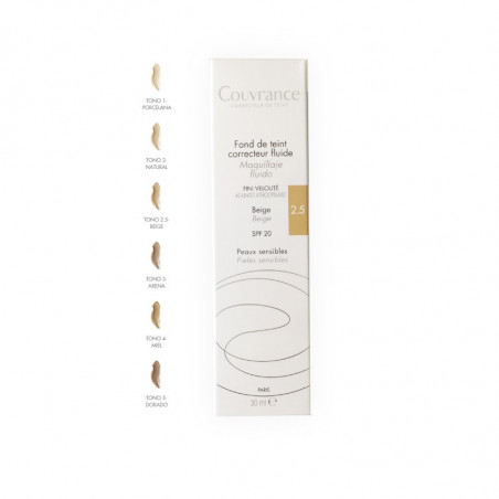 AVENE COUVRANCE MAQUILLAJE FLUIDO COLOR 2.5 BEIGE 30ML