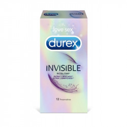 DUREX INVISIBLE EXTRA LUBRICADO PRESERVATIVO 12 U