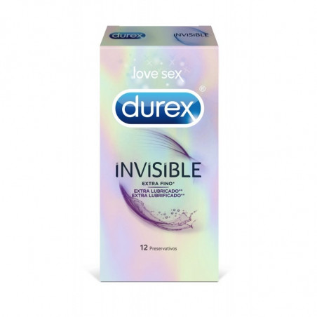 DUREX INVISIBLE EXTRA LUBRICADO PRESERVATIVO 12 U