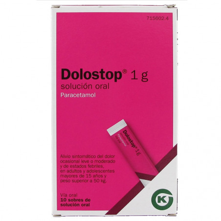 DOLOSTOP 1 G 10 SOBRES SOLUCION ORAL 10 ML