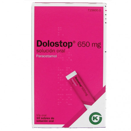 DOLOSTOP 650 MG 10 SOBRES SOLUCION ORAL 10 ML