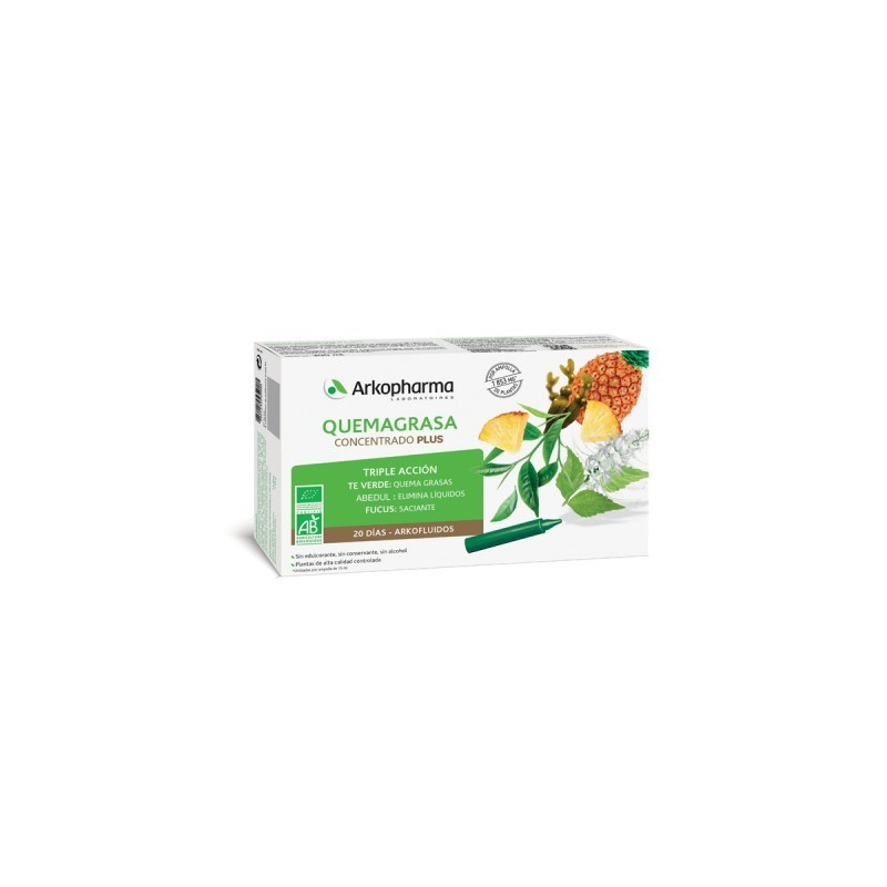 ARKOFLUIDO QUEMAGRASA CONCENTRADO PLUS 20 AMPOLLAS