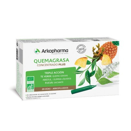 ARKOFLUIDO QUEMAGRASA CONCENTRADO PLUS 20 AMPOLLAS