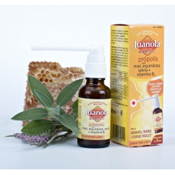 JUANOLA SPRAY BUCAL PROPOLIS MIEL EQUINACEA SALVIA Y VITAMINA B3 30ML