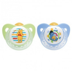 CHUPETE NUK SILICONA TALLA 1 WINNIE THE POOH 2 UNIDADES