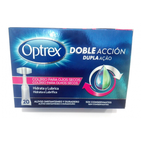 OPTREX DOBLE ACCION OJOS SECOS 20 U OPTREX DOBLE ACCION OJOS SECOS 20 U