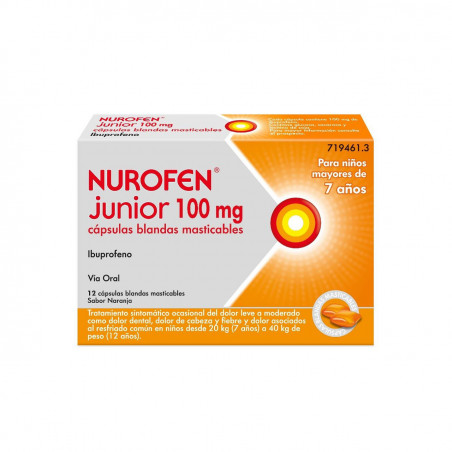 NUROFEN JUNIOR 100 MG 12 CAPSULAS BLANDAS MASTICABLES NUROFEN JUNIOR 100 MG 12 CAPSULAS BLANDAS MASTICABLES