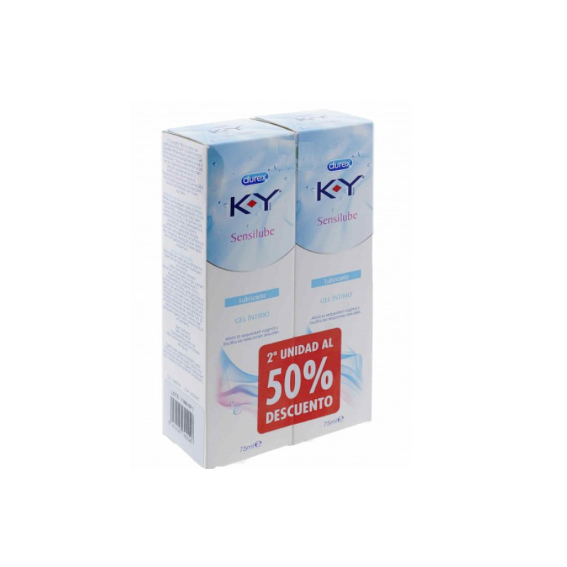 K-Y SENSILUBE GEL INTIMO LUBRICANTE HIDROSOLUBLE 75 ML 2 UNIDADES