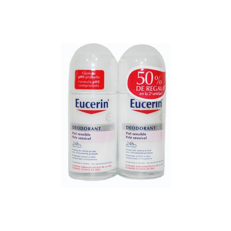 EUCERIN DUPLO DESODORANTE PIEL SENSIBLE ROLL-ON 50 ML