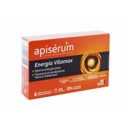 APISÉRUM JALEA REAL ENERGÍA VITAMAX 30 CÁPSULAS BLANDAS