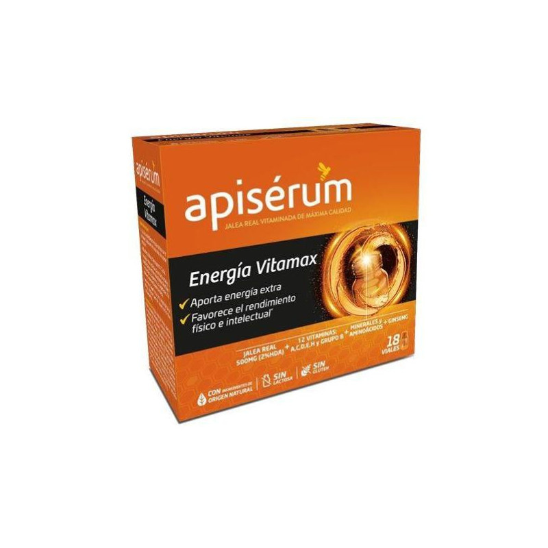 APISÉRUM JALEA REAL ENERGÍA VITAMAX 18 VIALES