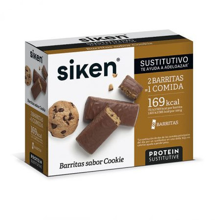 SIKEN PROTEIN SUSTITUTIVO BARRITA COOKIE 8 UNIDADES