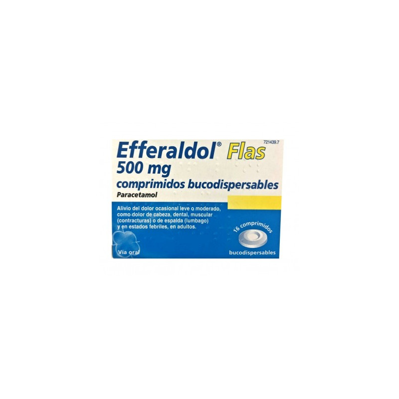 EFFERALDOL FLAS 500 mg COMPRIMIDOS BUCODISPERSABLES