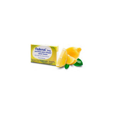 FODONAL 3 MG PASTILLAS PARA CHUPAR SABOR LIMÓN